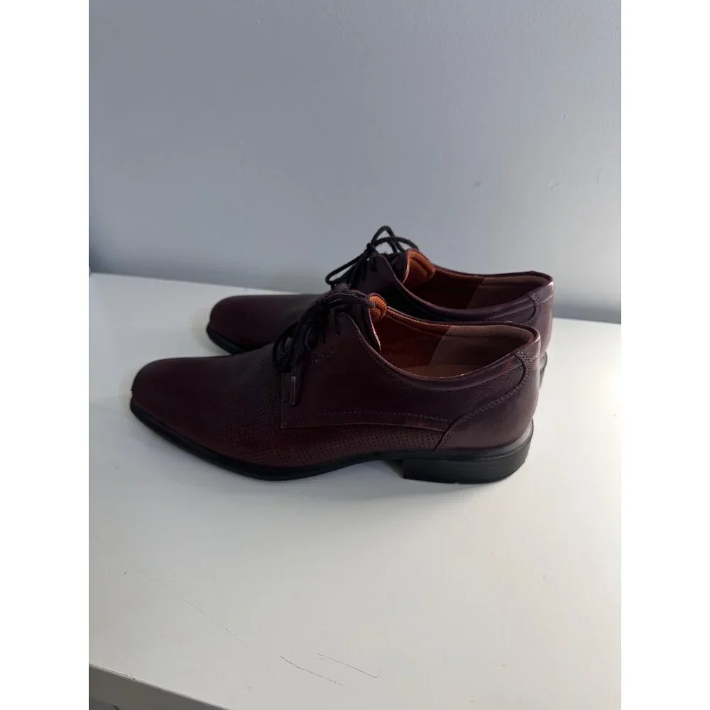 Ecco Shoe Mens 41 US 7 7.5 Cairo Cap Toe Oxford Dress Comfort Lace Up‎ Shoes